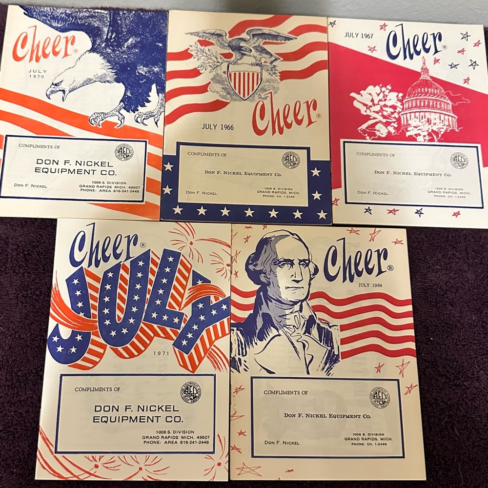 Lot of 5 rare vintage cheer books 3 from the 60’s & 2 from the 70’s